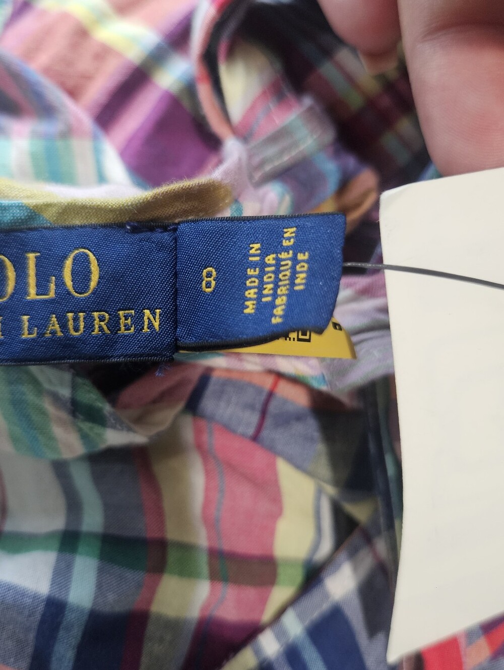 HTF AMAZING Polo Ralph Lauren Multi Madras Maxi Dress Size 8-Rare - Picture 8 of 11